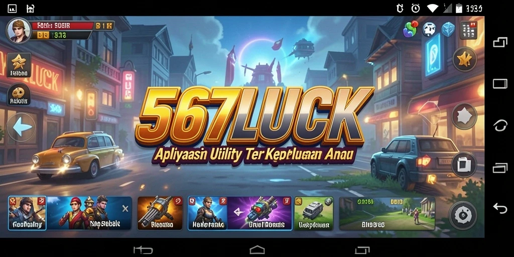 Tampilan antarmuka utama aplikasi 567LUCK yang intuitif dan efisien.
