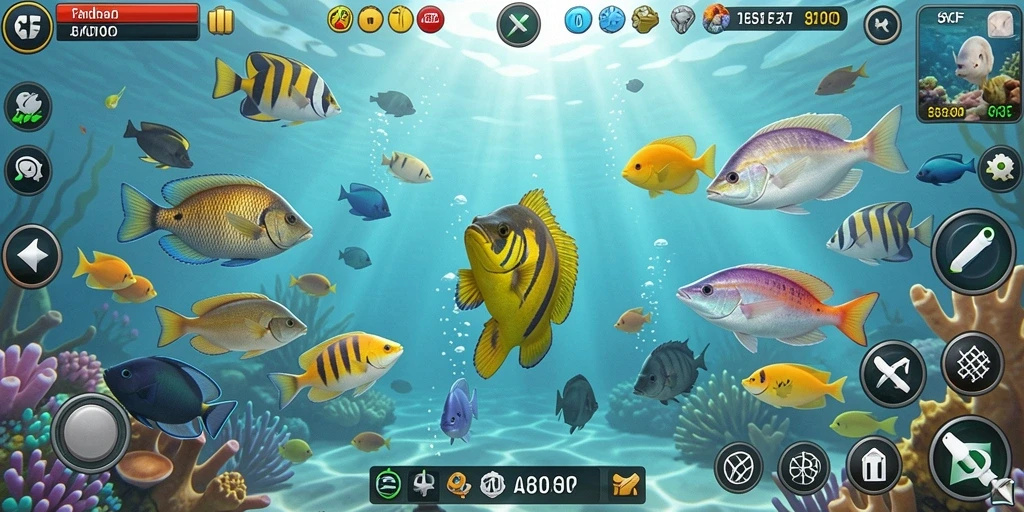 Tampilan screenshot gameplay menembak ikan di 6CF yang seru.