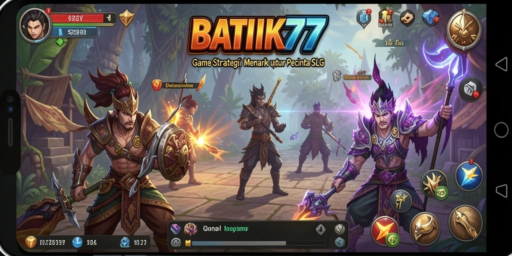 Screenshot menunjukkan taktik pertempuran mendebarkan di <strong>BATIK77</strong>.