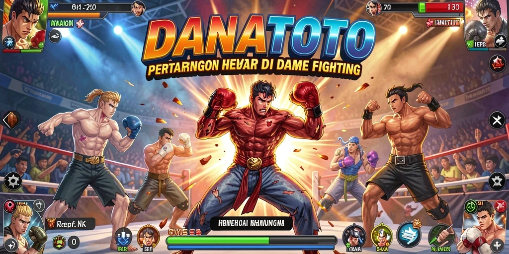 Screenshot gameplay <strong>DANATOTO</strong> menampilkan aksi pertarungan yang intens dan grafis yang memukau.