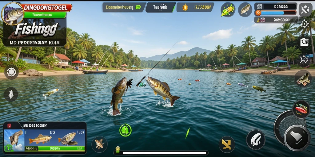 Tangkapan ikan yang megah dalam gameplay DINGDONGTOGEL.