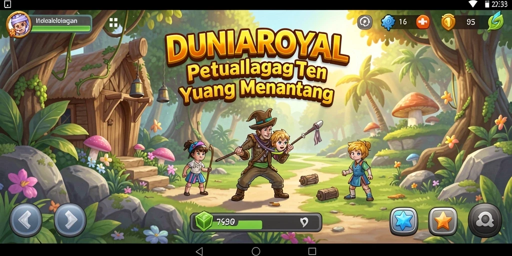 Gameplay menantang di DUNIAROYAL dengan teka-teki yang seru.