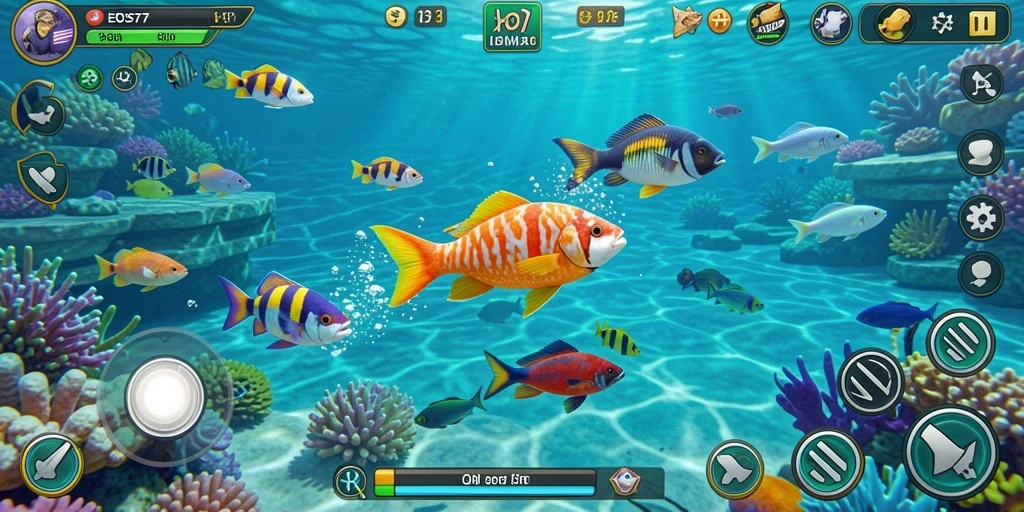 Gameplay seru Tembak Ikan di EOS77 dengan grafis menawan.