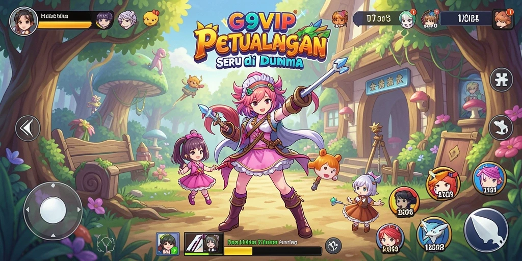 Tangkapan layar G9VIP yang mendebarkan menunjukkan aksi karakter dalam gameplay Anime.