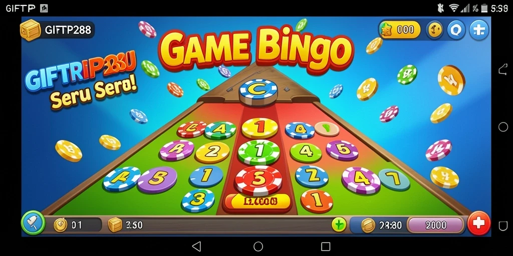 Tampilan gameplay seru dari GIFTRP288 dengan tema Bingo.