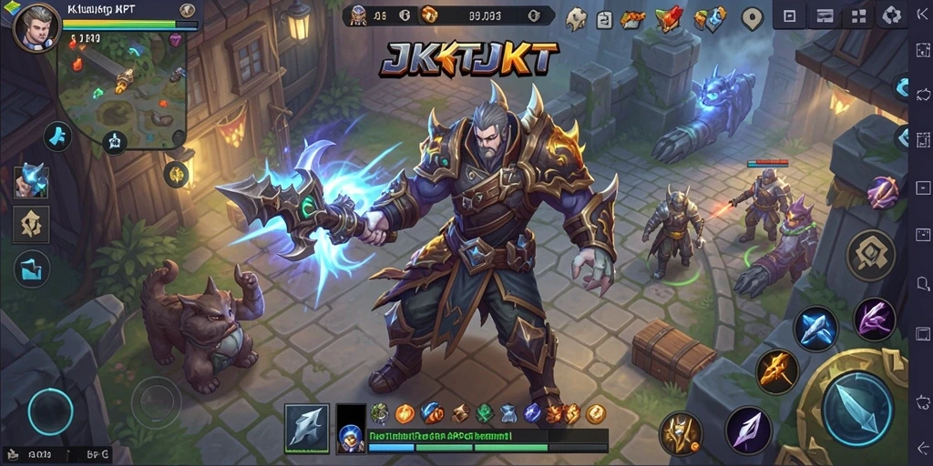 Tampilan gameplay JKTJKT yang penuh aksi dalam dunia ARPG.
