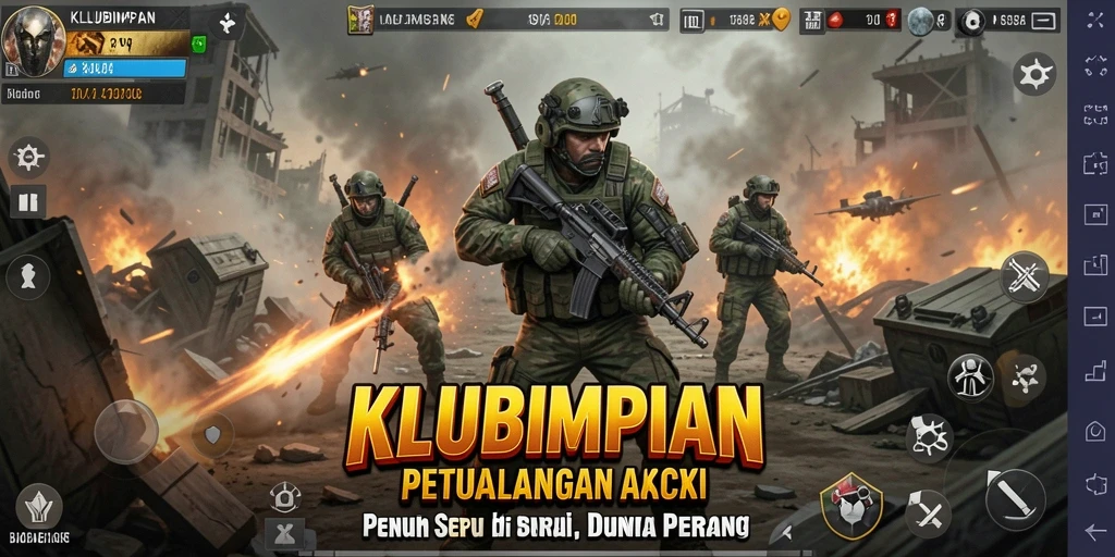 Tampilan gameplay KLUBIMPIAN yang menegangkan dan seru.