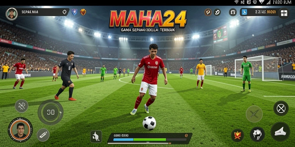 Gameplay menarik dari MAHA24 dalam aksi sepak bola.