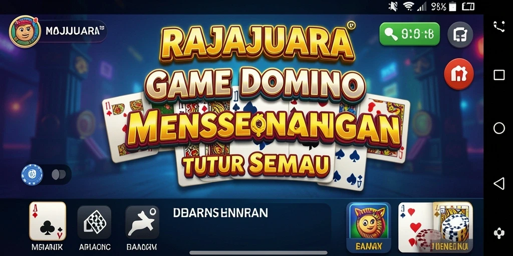 Tangkapan layar RAJAJUARA menampilkan aksi seru dalam permainan Domino.