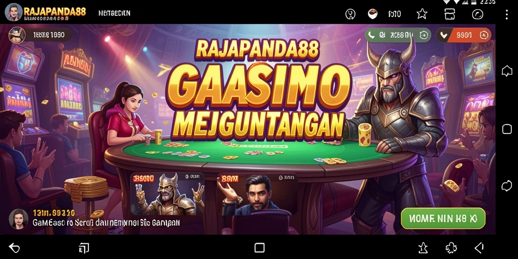 Tampilan gameplay mendebarkan di RAJAPANDA88 dengan warna-warna cerah.