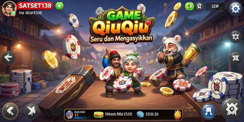 Tampilan menarik dari gameplay QiuQiu dalam SATSET138.