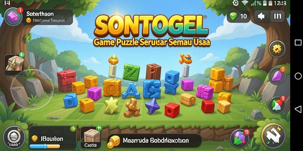 Tampilan menarik dari gameplay puzzle SONTOGEL.