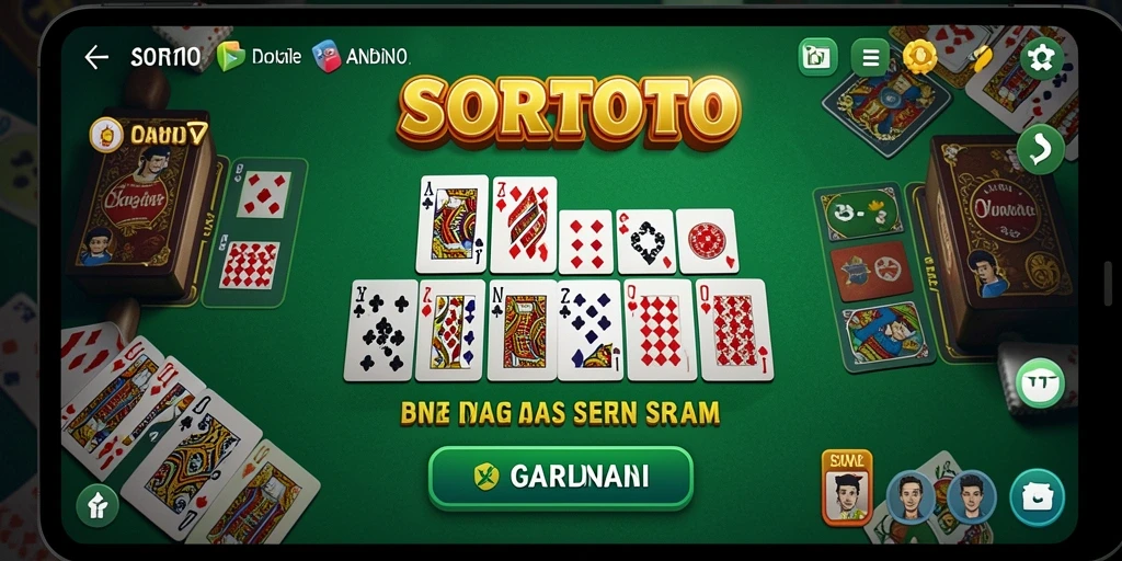 Gameplay seru Domino SORTOTO dengan interaksi sosial.