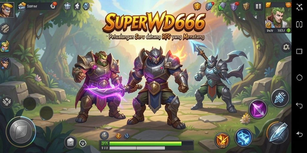 Tampilan gameplay SUPERWD666 dengan aksi RPG yang menarik.