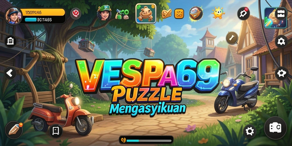 Screenshot gameplay VESPA69 dengan tantangan puzzle yang menarik.